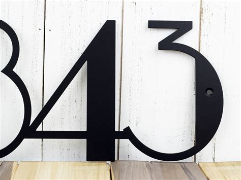 modern metal house numbers